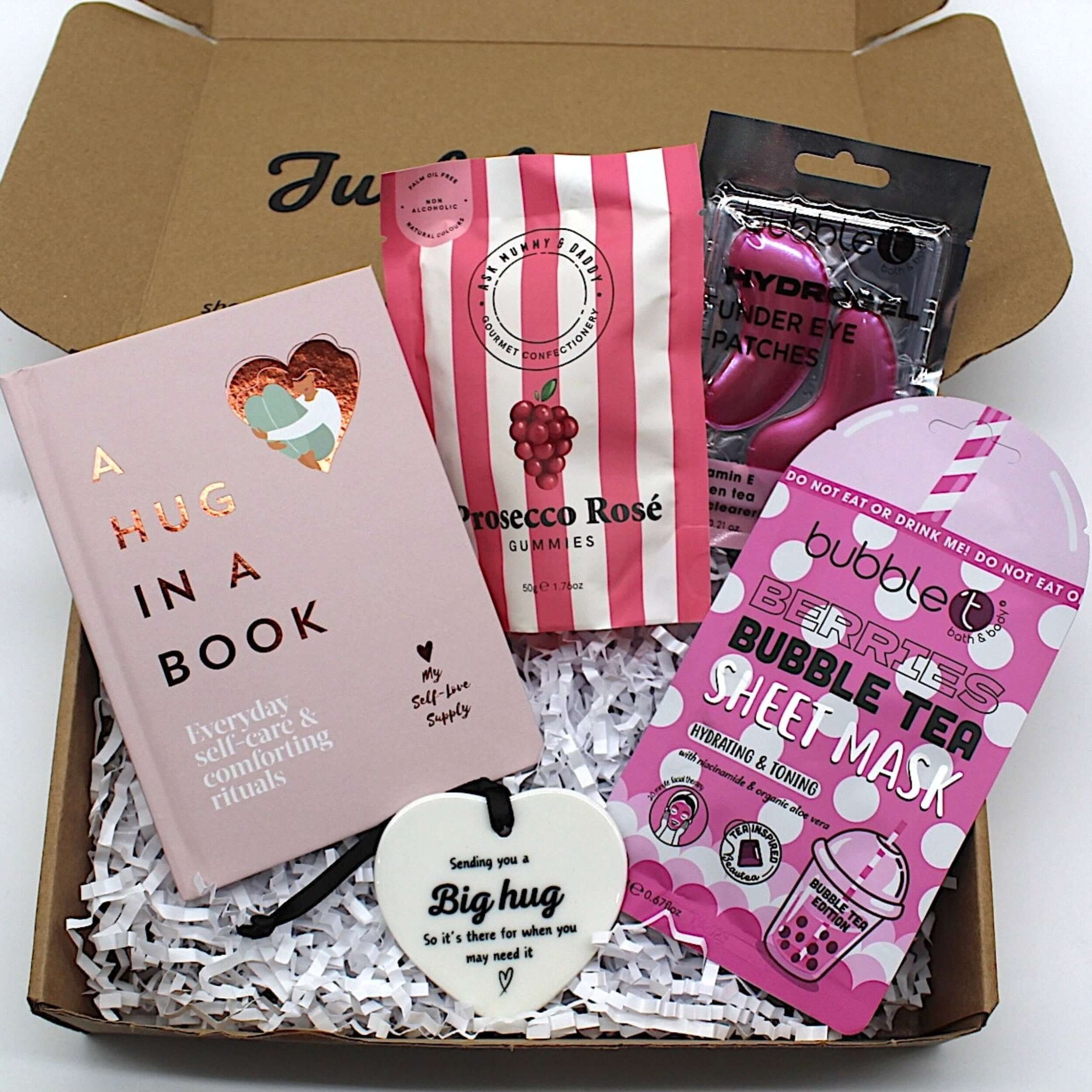 Send them a hug in a box for when you can not be there