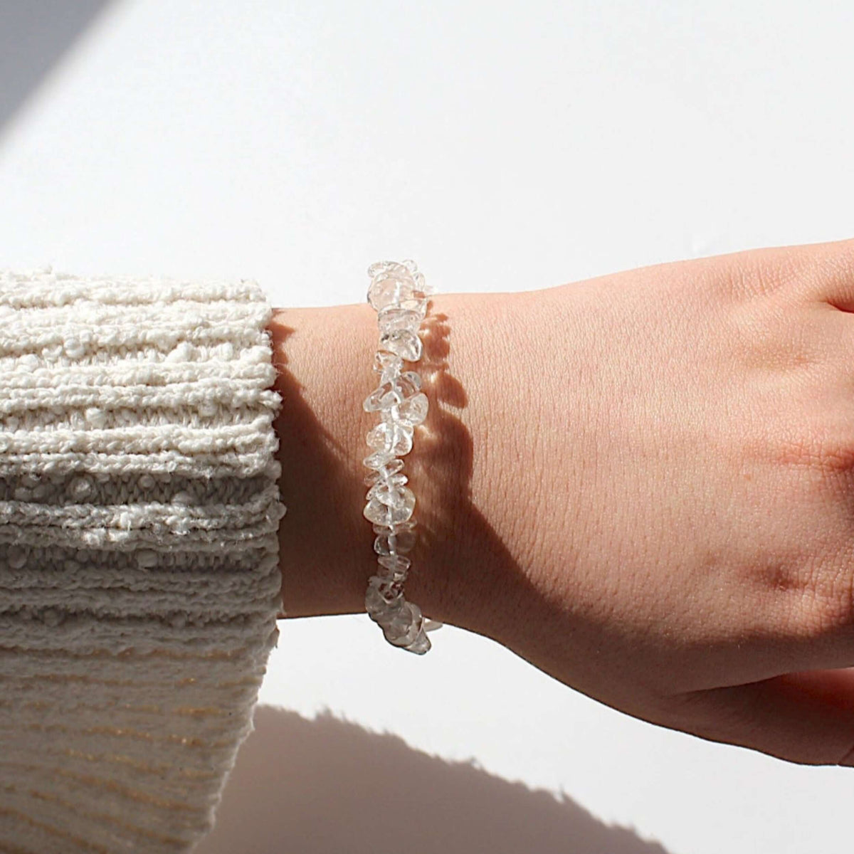 Clear Quartz Crystal Chip Bracelet, build your own gift box