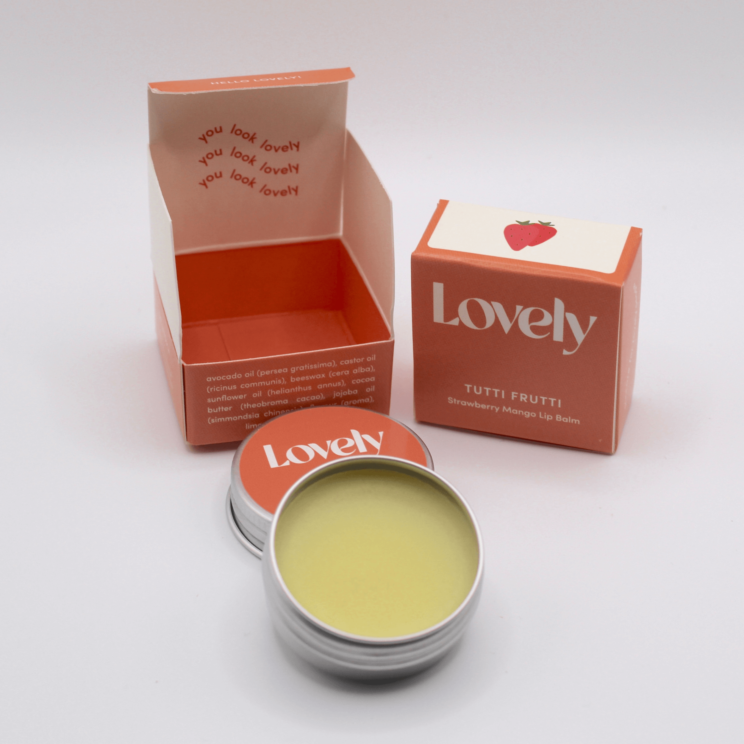 Tutti Frutti Lovely Lip Balm, build your own.