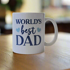 World's Best Dad Mug, ceramic mug for dad's perfect for Father's Day and his birthday.