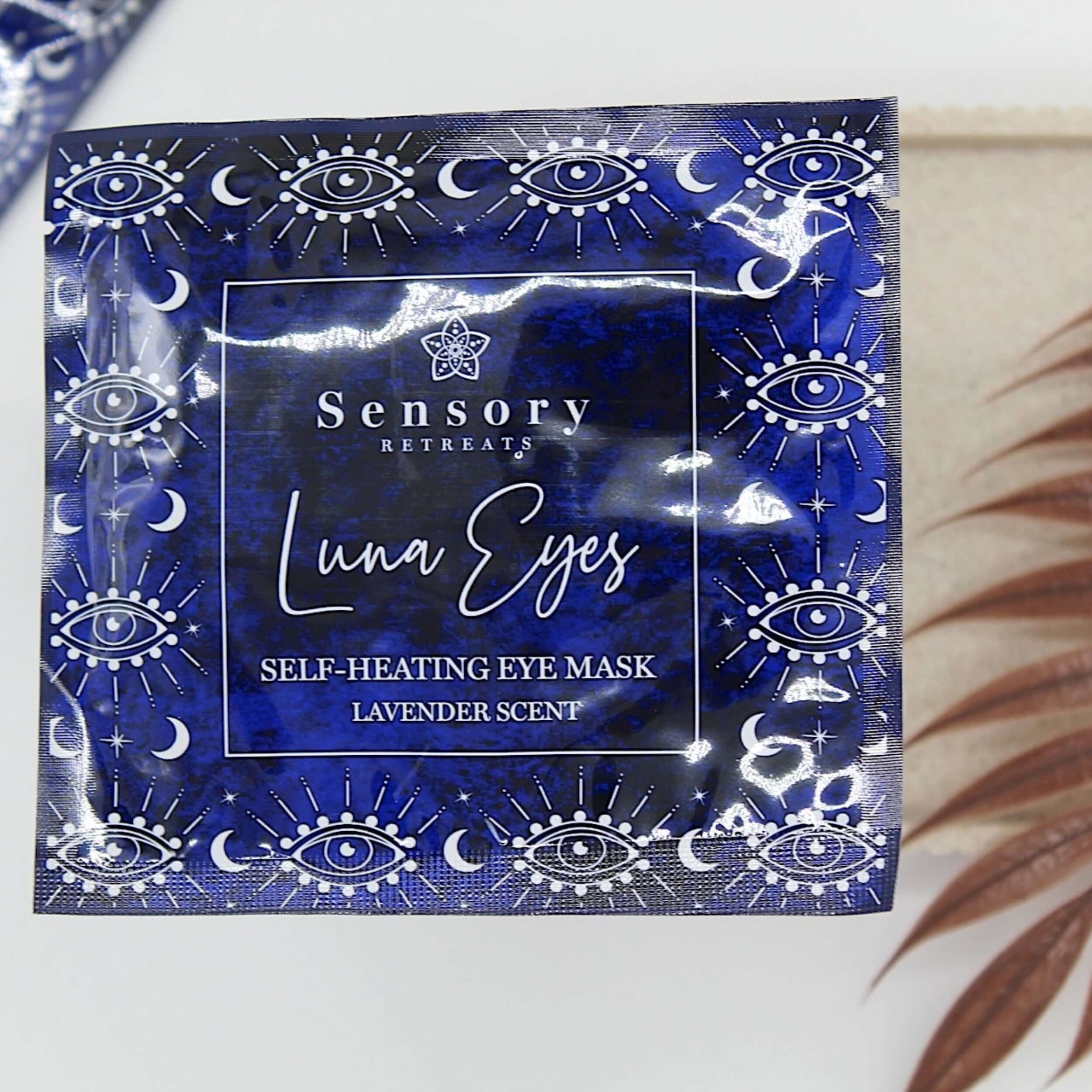 Mindful Daily Habits Gift Set includes a Luna Eyes self-heating eye mask for relaxation and serenity.