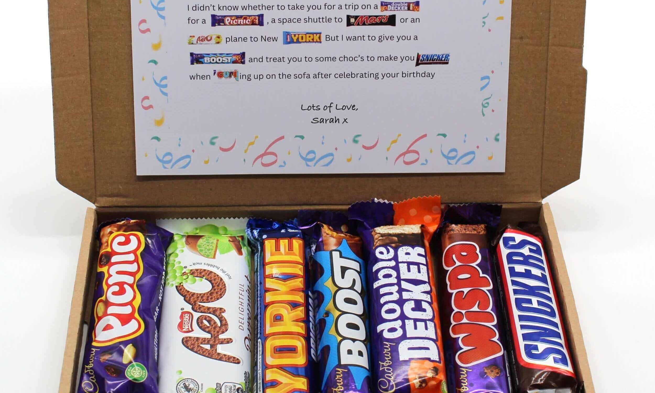 Chocolate poem box for 16th Birthday 