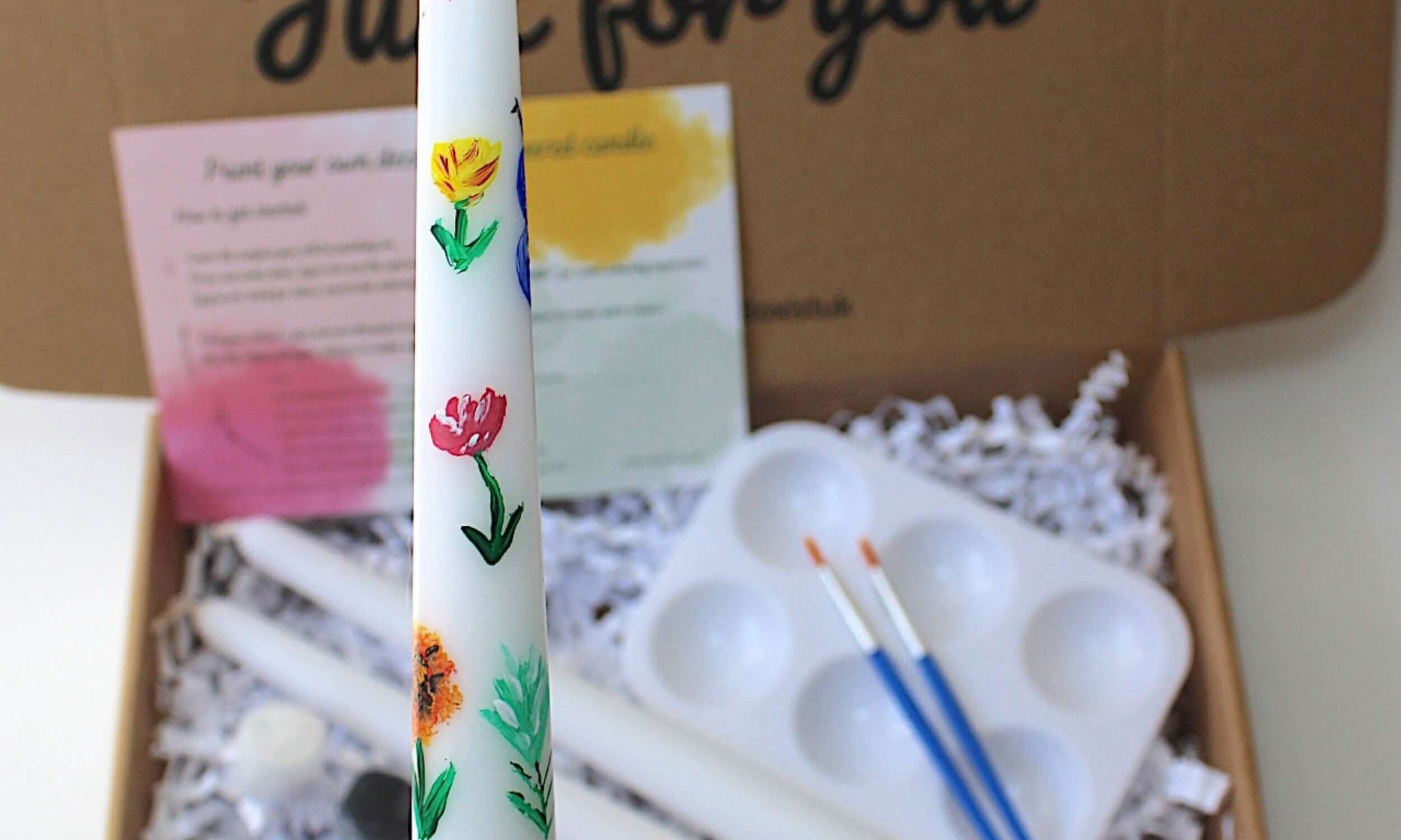 Crafting gifting, paint your own tapered candles, date night, hen party, girls night in activity