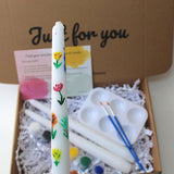 Crafting gifting, paint your own tapered candles, date night, hen party, girls night in activity