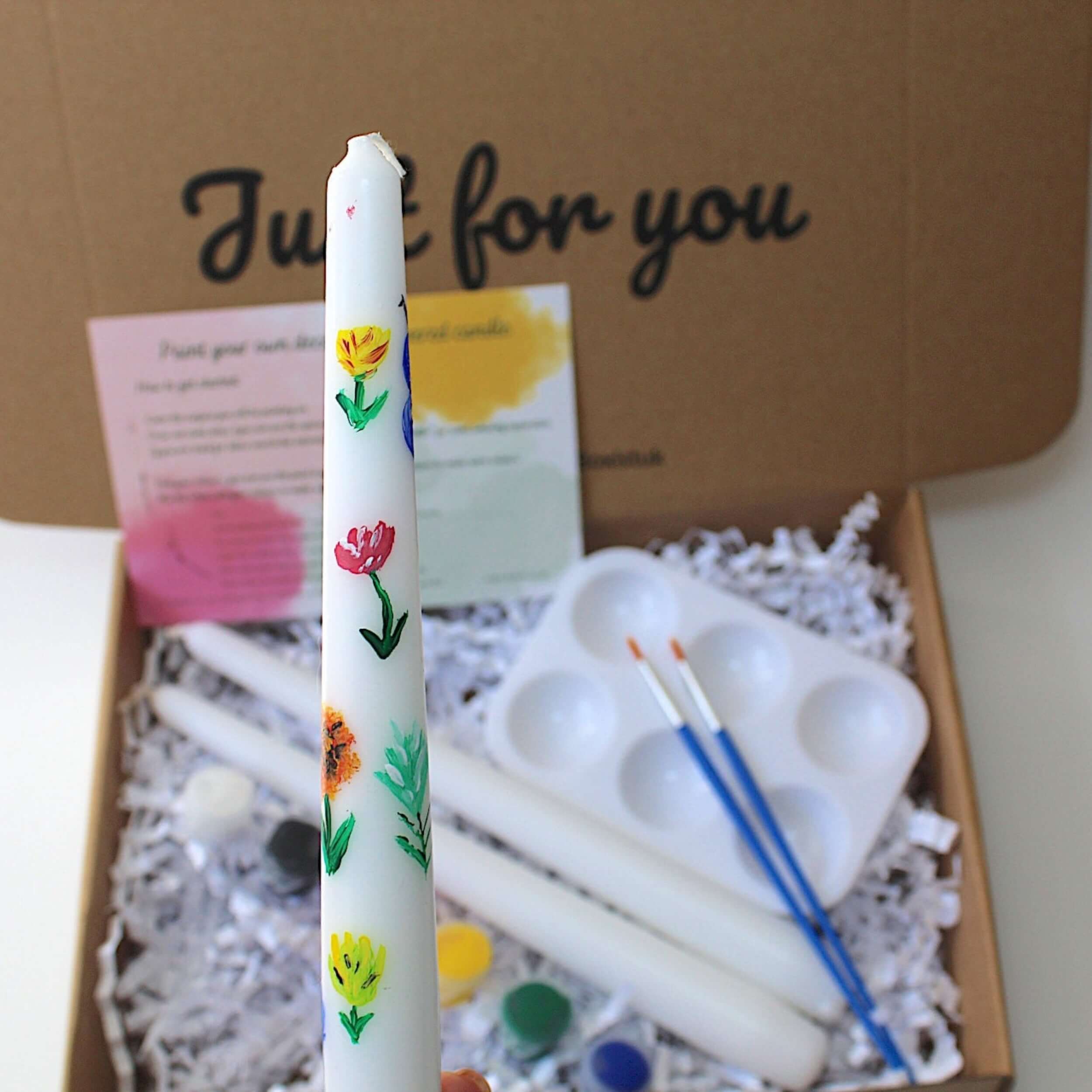 Crafting gifting, paint your own tapered candles, date night, hen party, girls night in activity