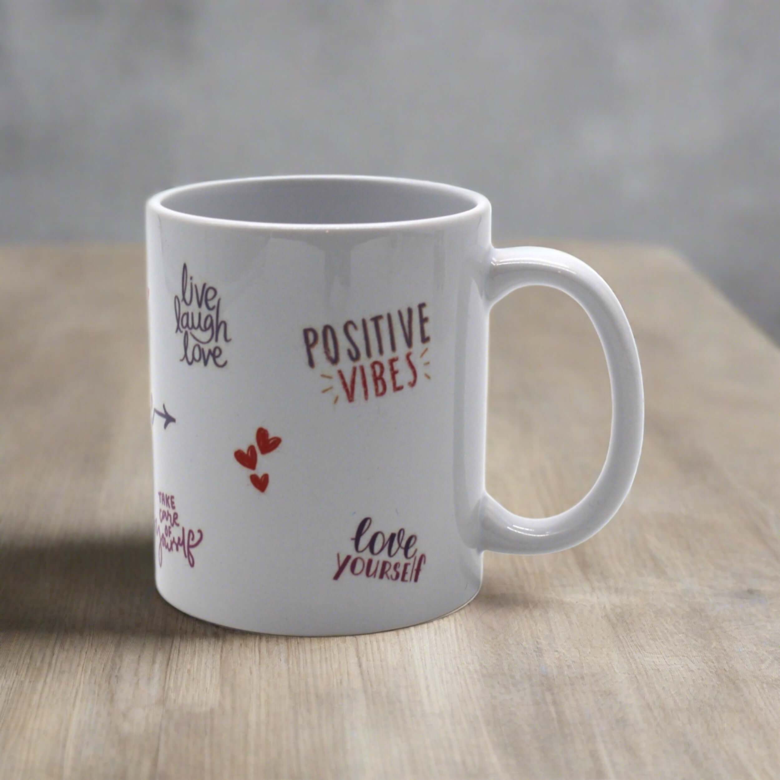 Affirmation mug with positive quotes to believe in yourself 