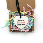 Affirmation ceramic heart keepsake, remind them to believe in themselves 