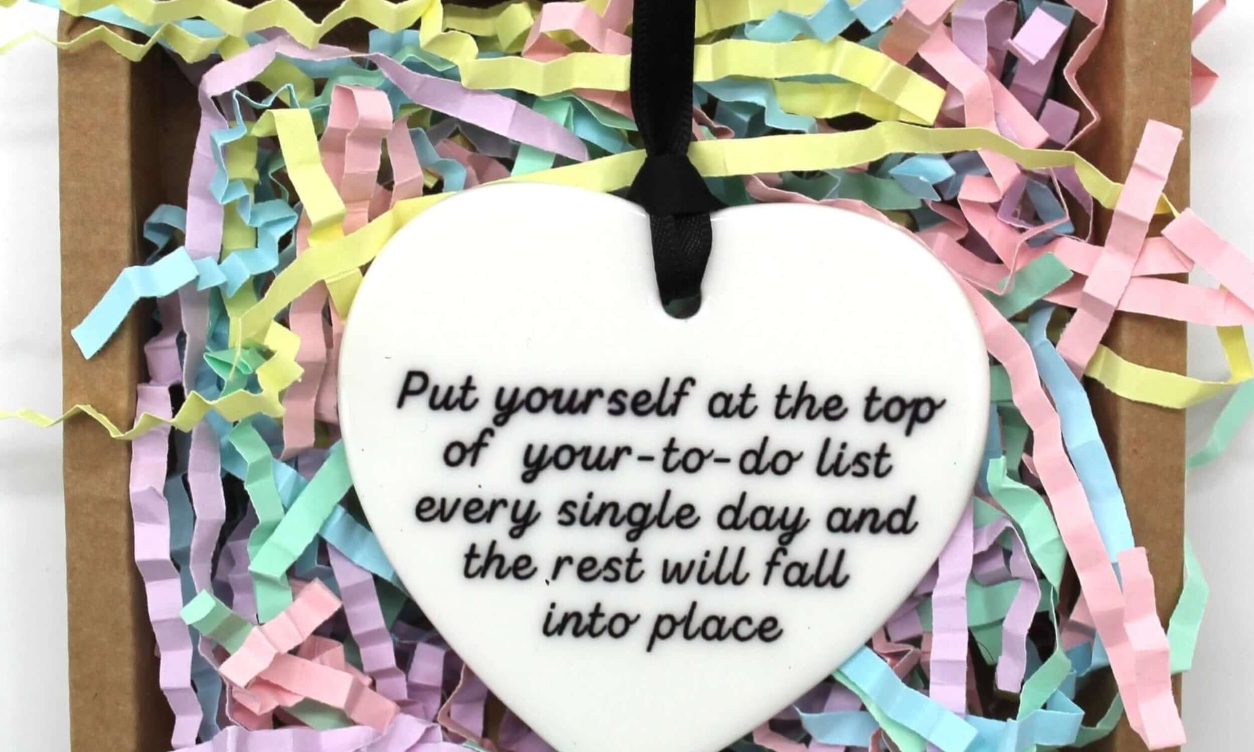 Affirmation keepsake present for her, Letter box gifts 
