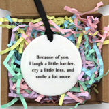Ceramic circle keepsake, Build Your Own Gift Box 