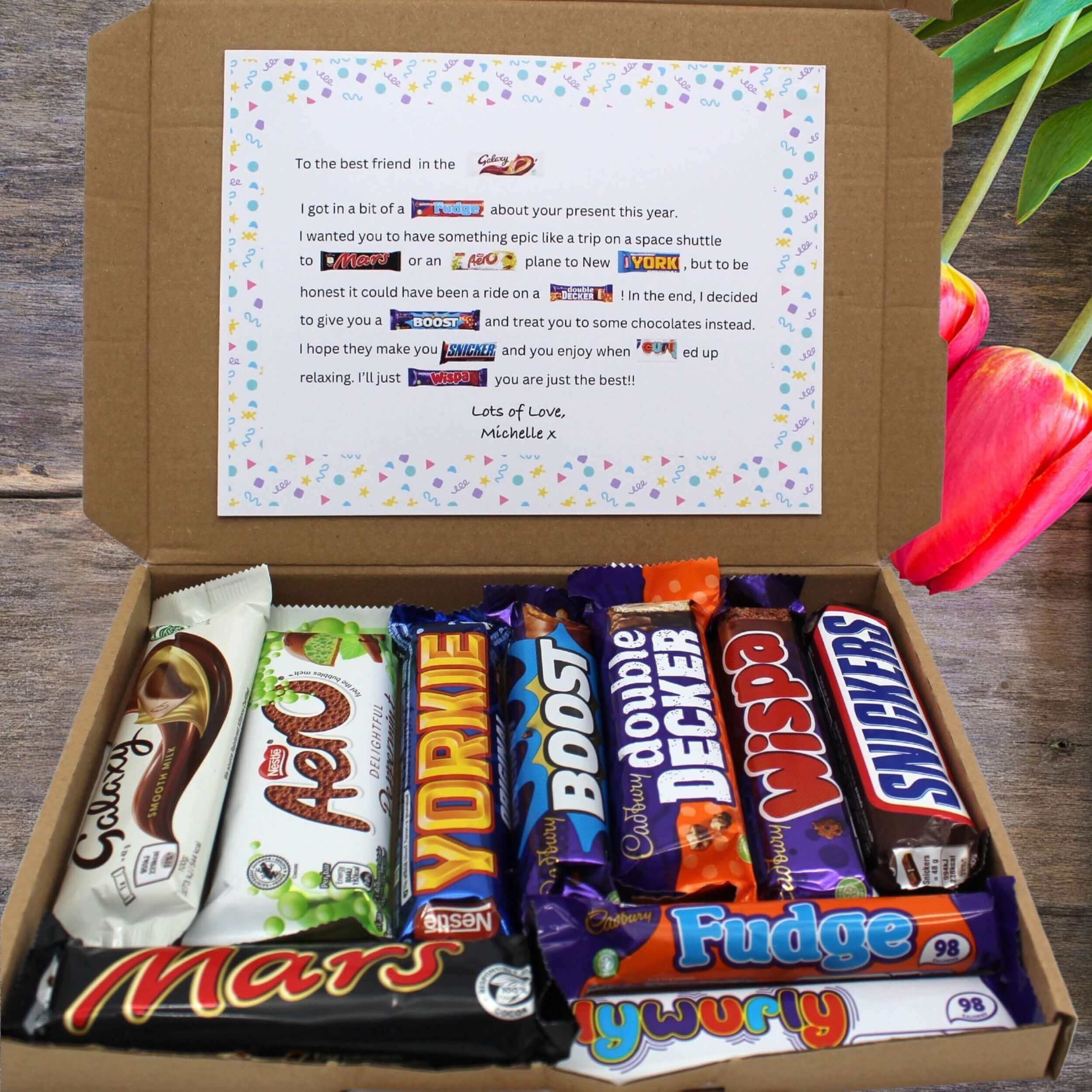 Chocolate Letterbox Gift For Best Friend