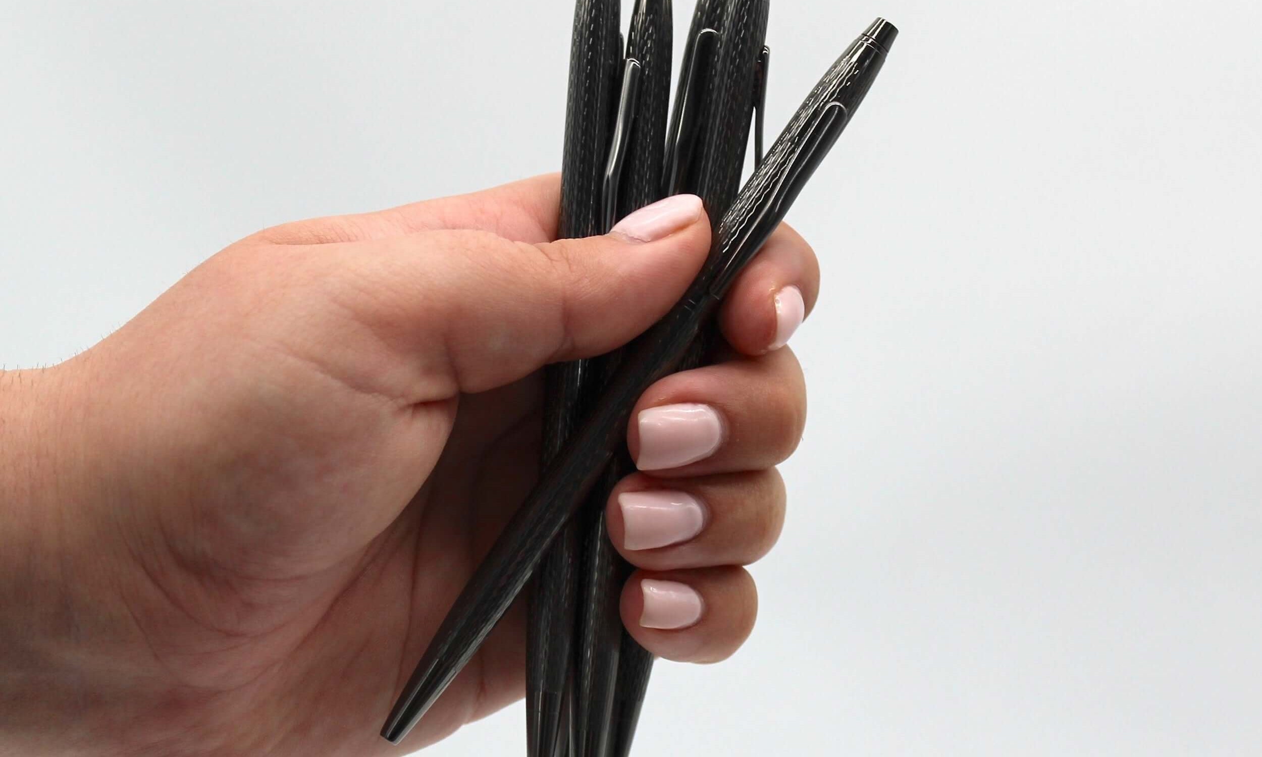 Black metal ball point, black ink. Build your own gift box 
