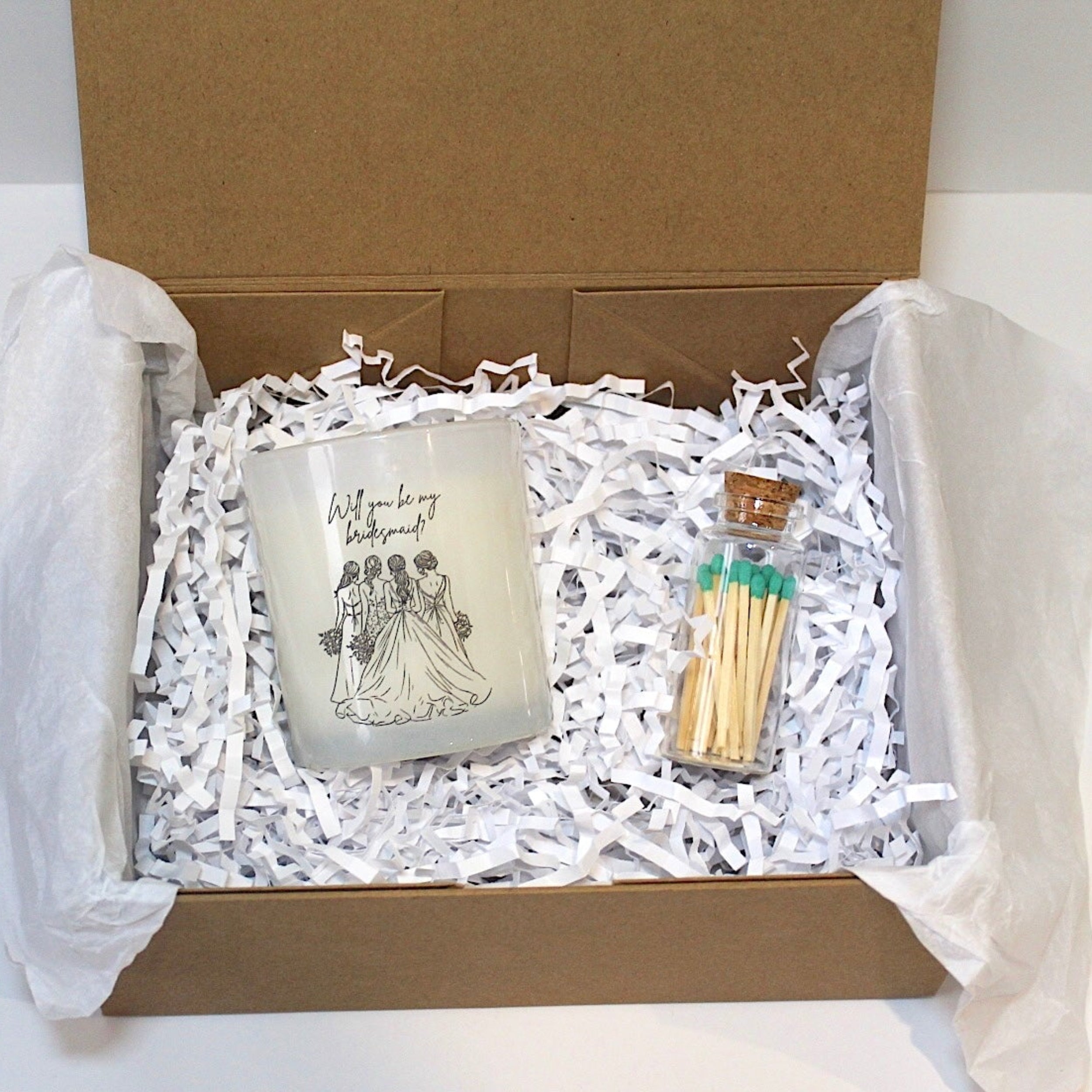 Bridesmaids proposal candle box 