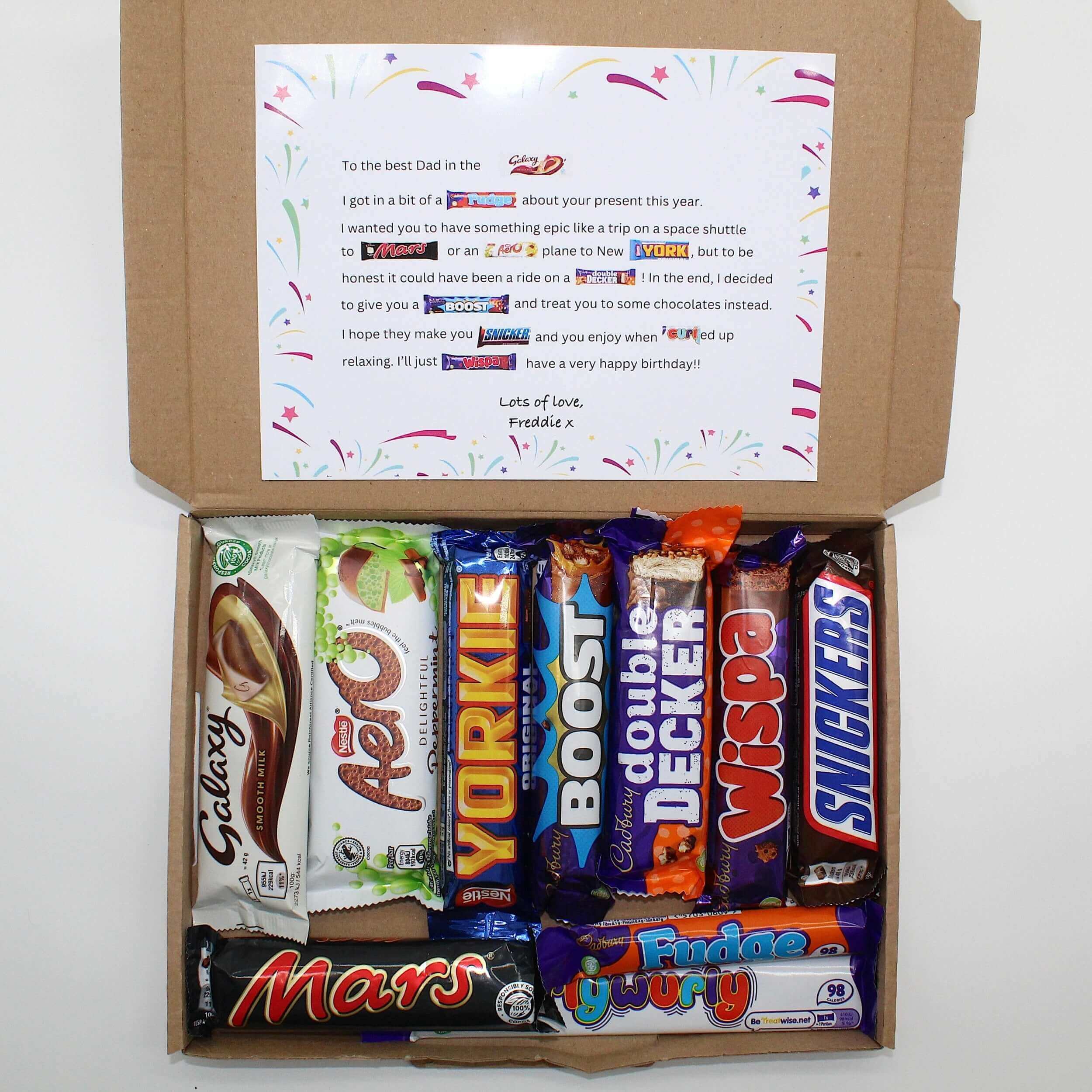 Dad Chocolate Poem Personalised Gift Idea