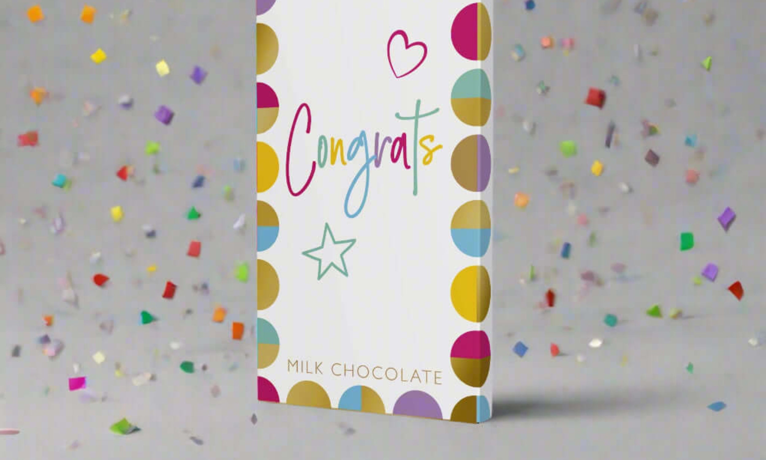 Congratulations chocolate bar for times to celebrate their success
