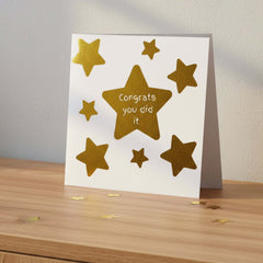 Foiled congratulations card 
