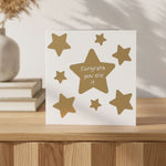 Congratulations Card Matt Foiled with gold star design, perfect for celebrating achievements and special moments.