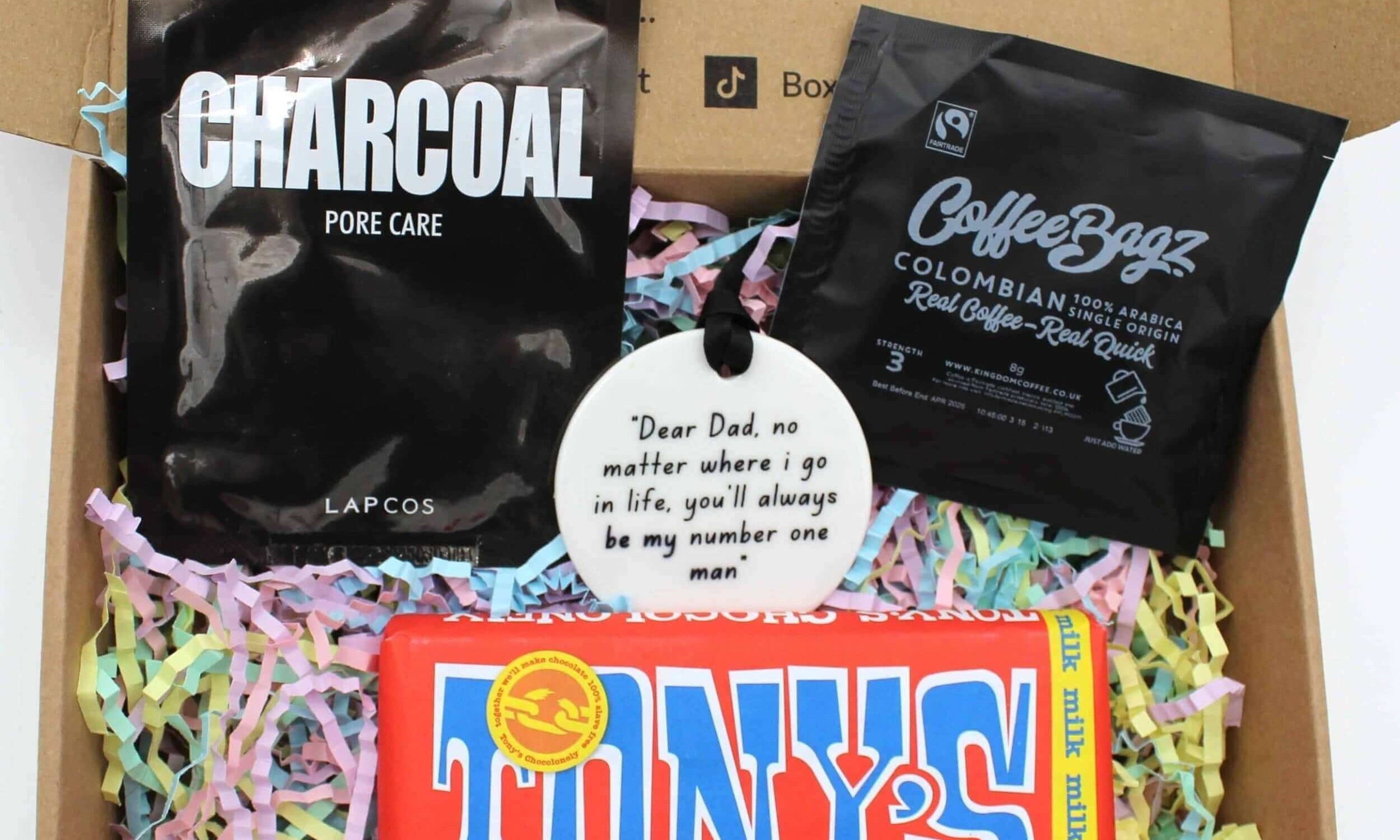 Dads letterbox gift chocolate and self care treats, Deliver a gift 