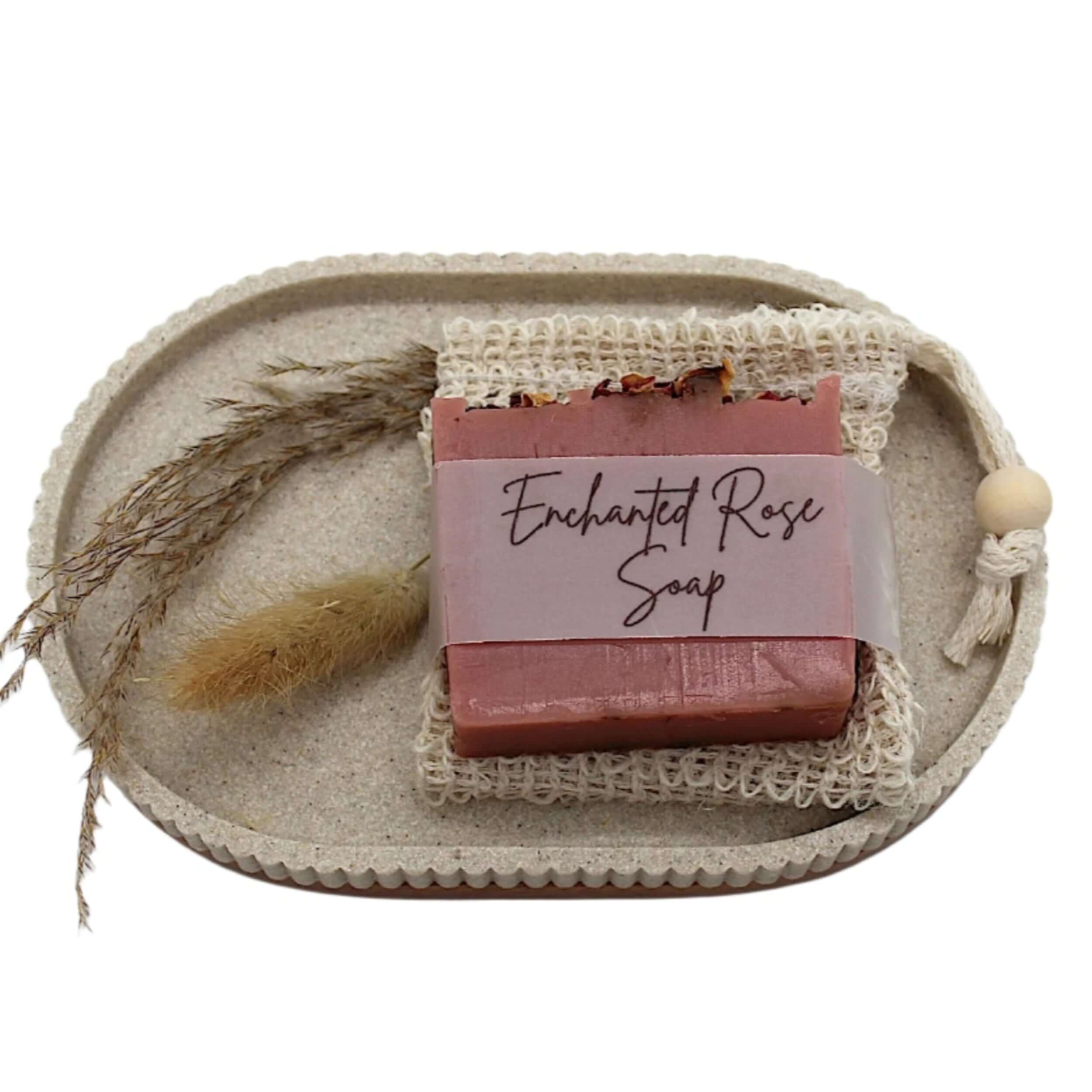 Nourishing soap with exfoliation bag 