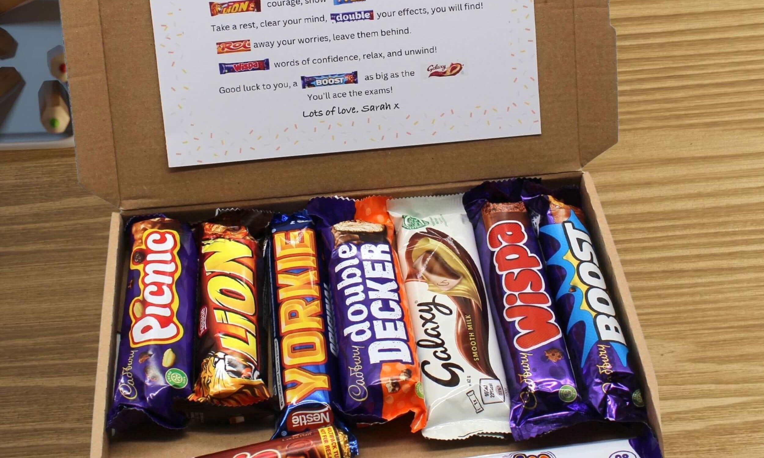 Revision Chocolate Poem Personalised Letterbox Gift