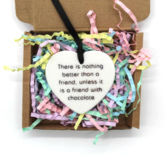Bestie gift for chocolate lovers, ceramic keepsake gift 