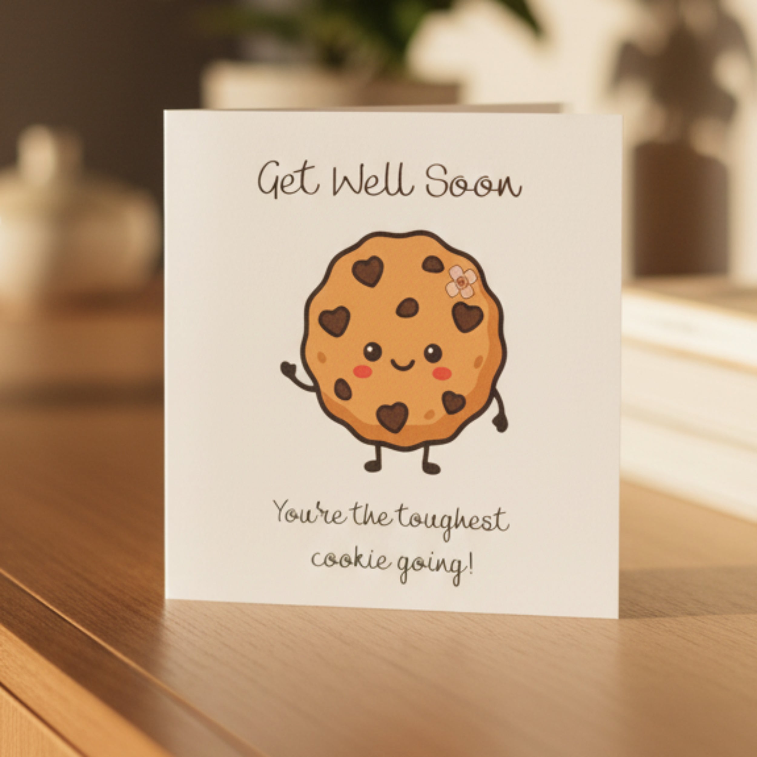 Get well soon cookie card 