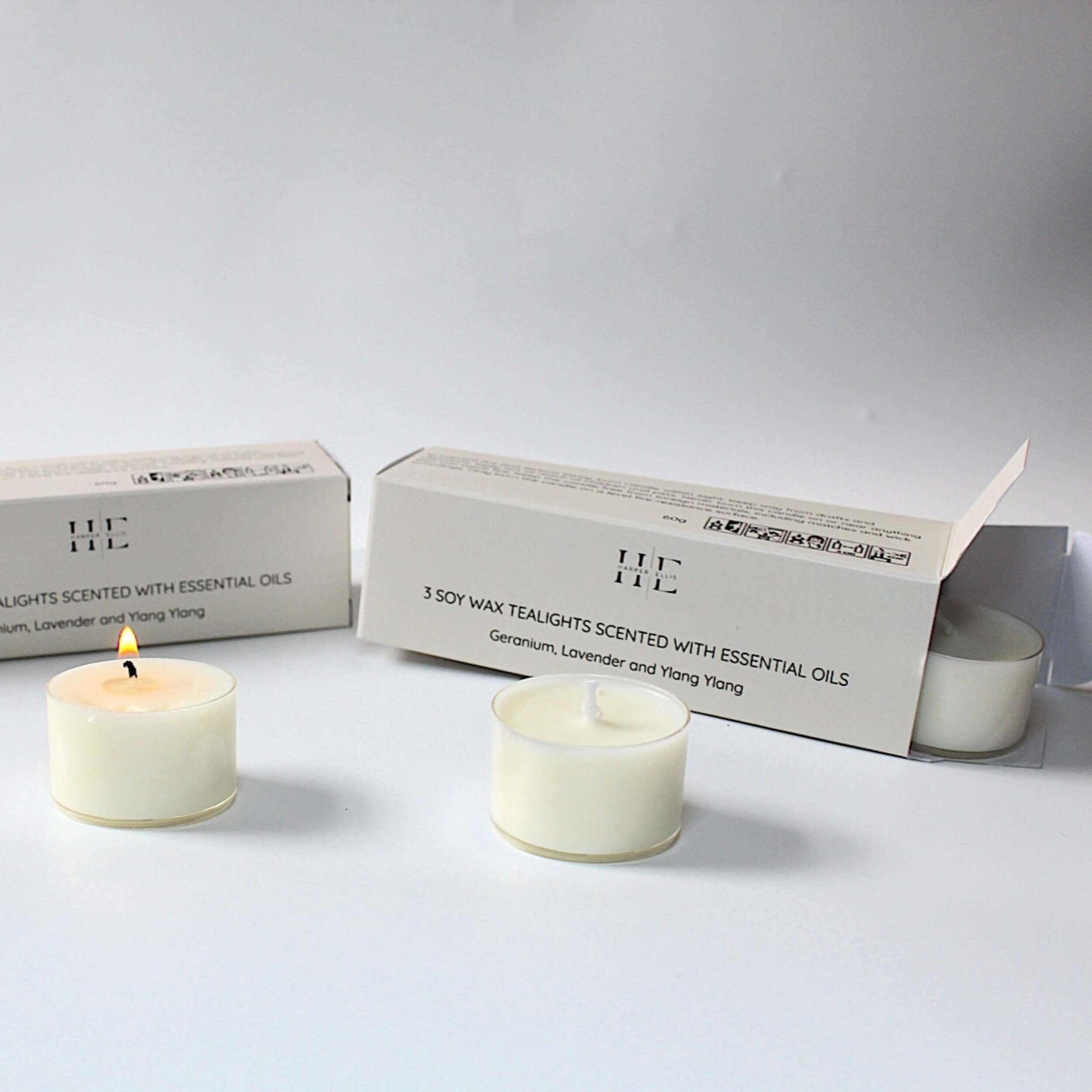 Aromatherapy soy tea lights, perfect for adding to your build your own gift box to enjoy that truly relaxing treat.  