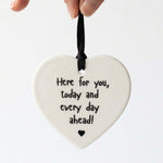 Here for you keepsake held in fingers 