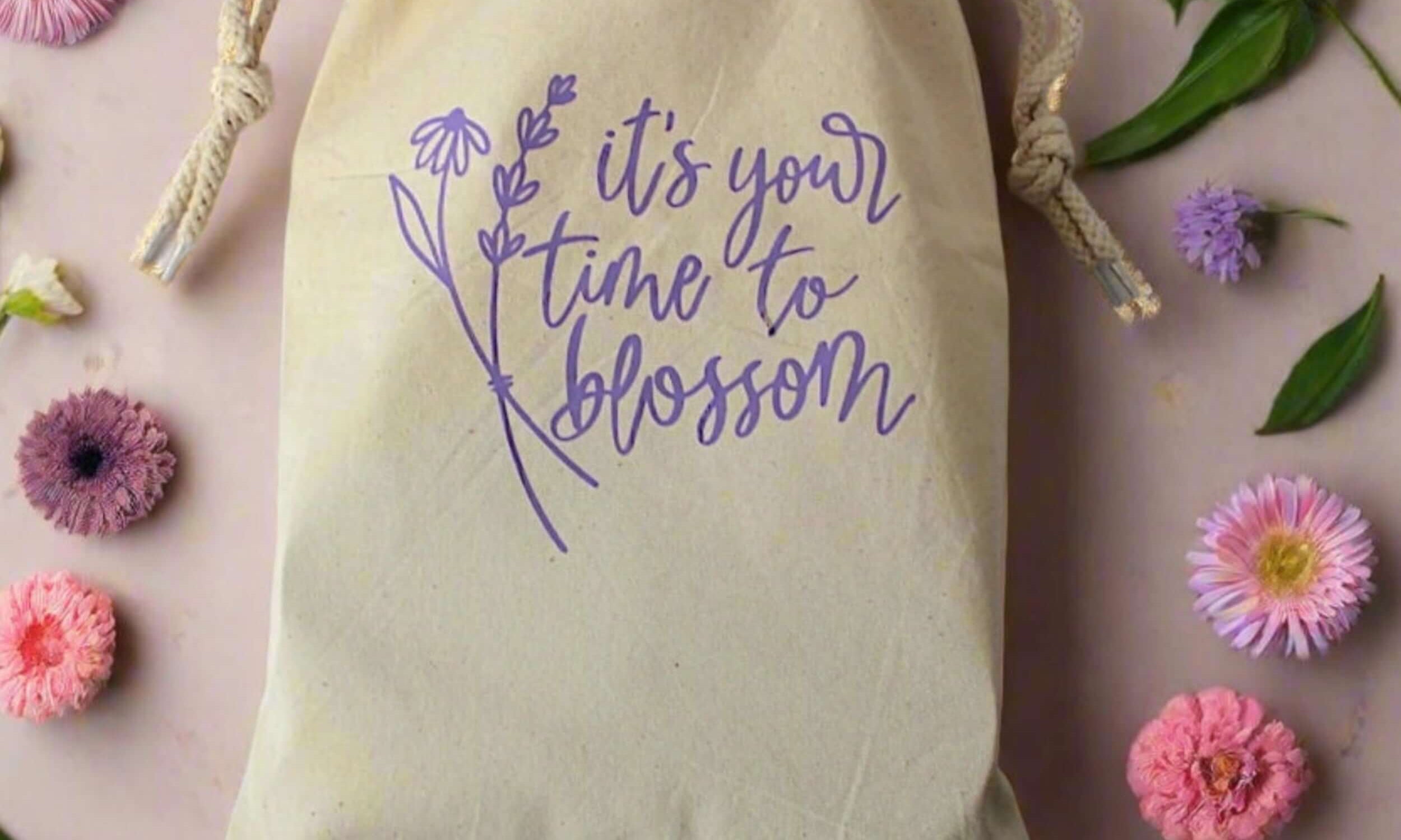 It's your time to blossom wash bag 