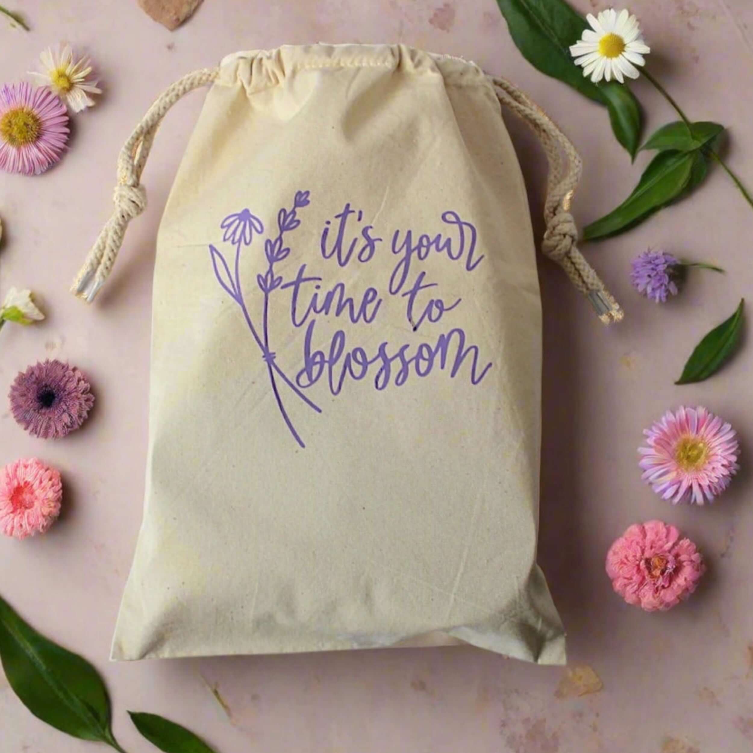 It's your time to blossom wash bag 