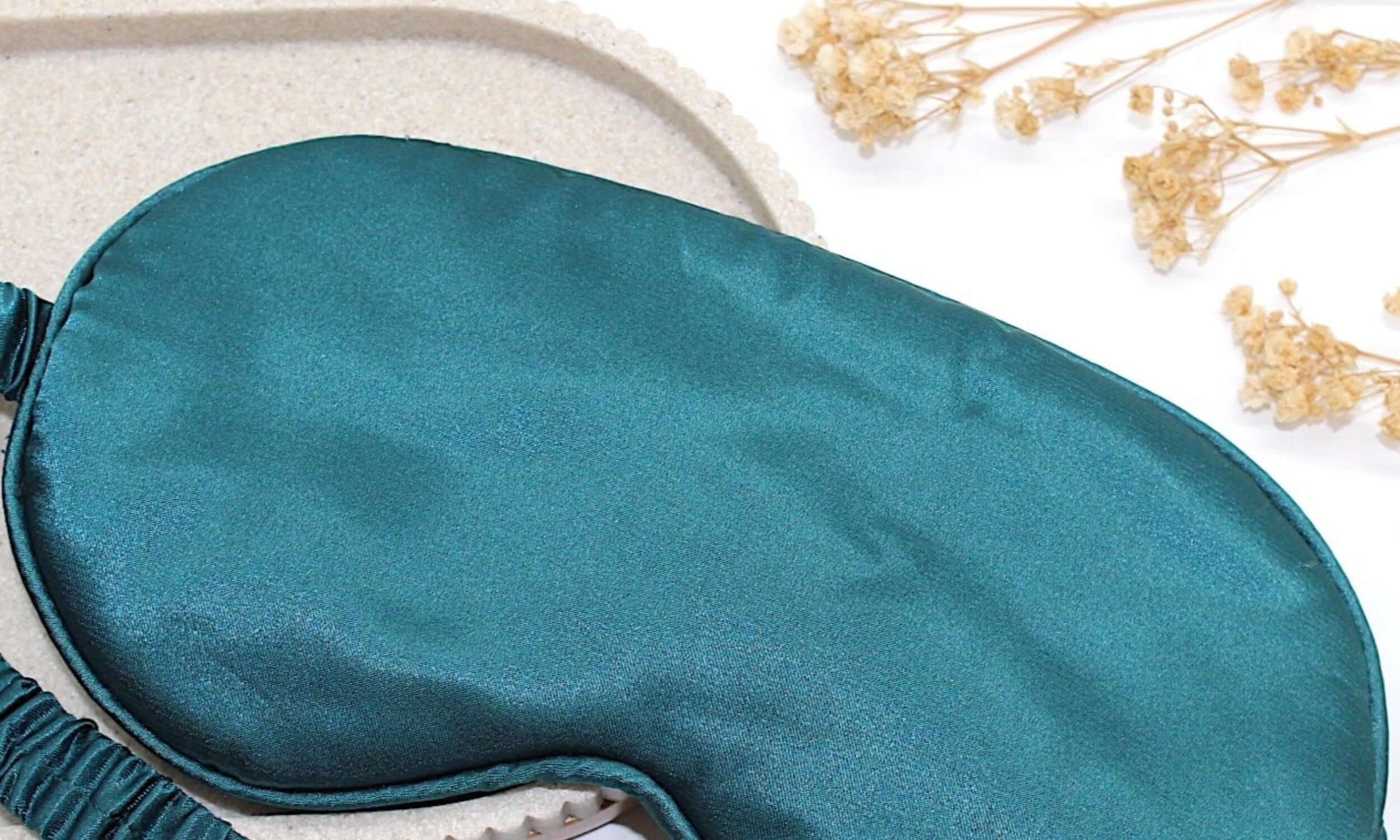 Teal satin sleep mask, build your own gift box 