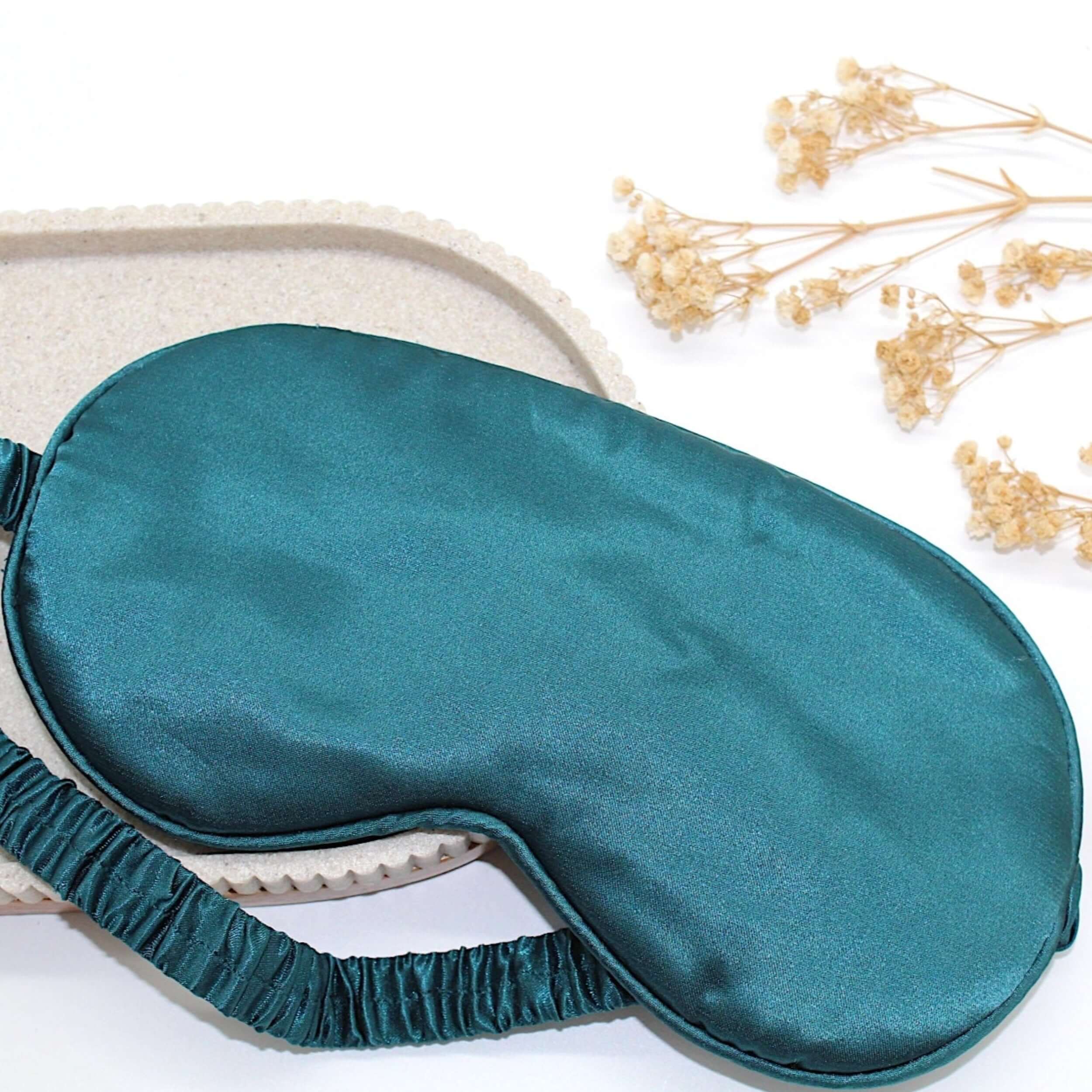 Teal satin sleep mask, build your own gift box 