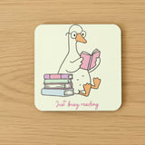 Just busy reading (Goose) coaster 