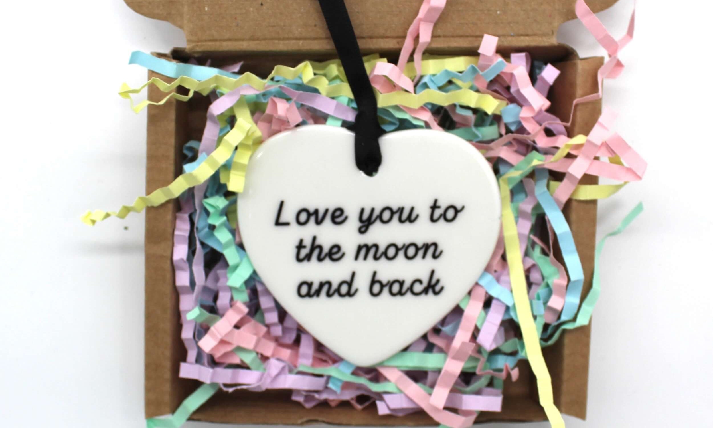 Ceramic heart, love you to the moon and back. 