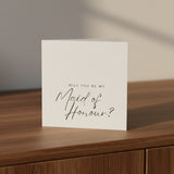 Maid of honour proposal card