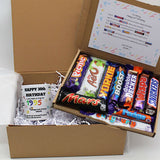 Milestone birthdays unique gifting, memory lane mug with chocolate poem box 