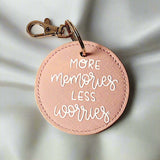 Pink keyring 'More memories'