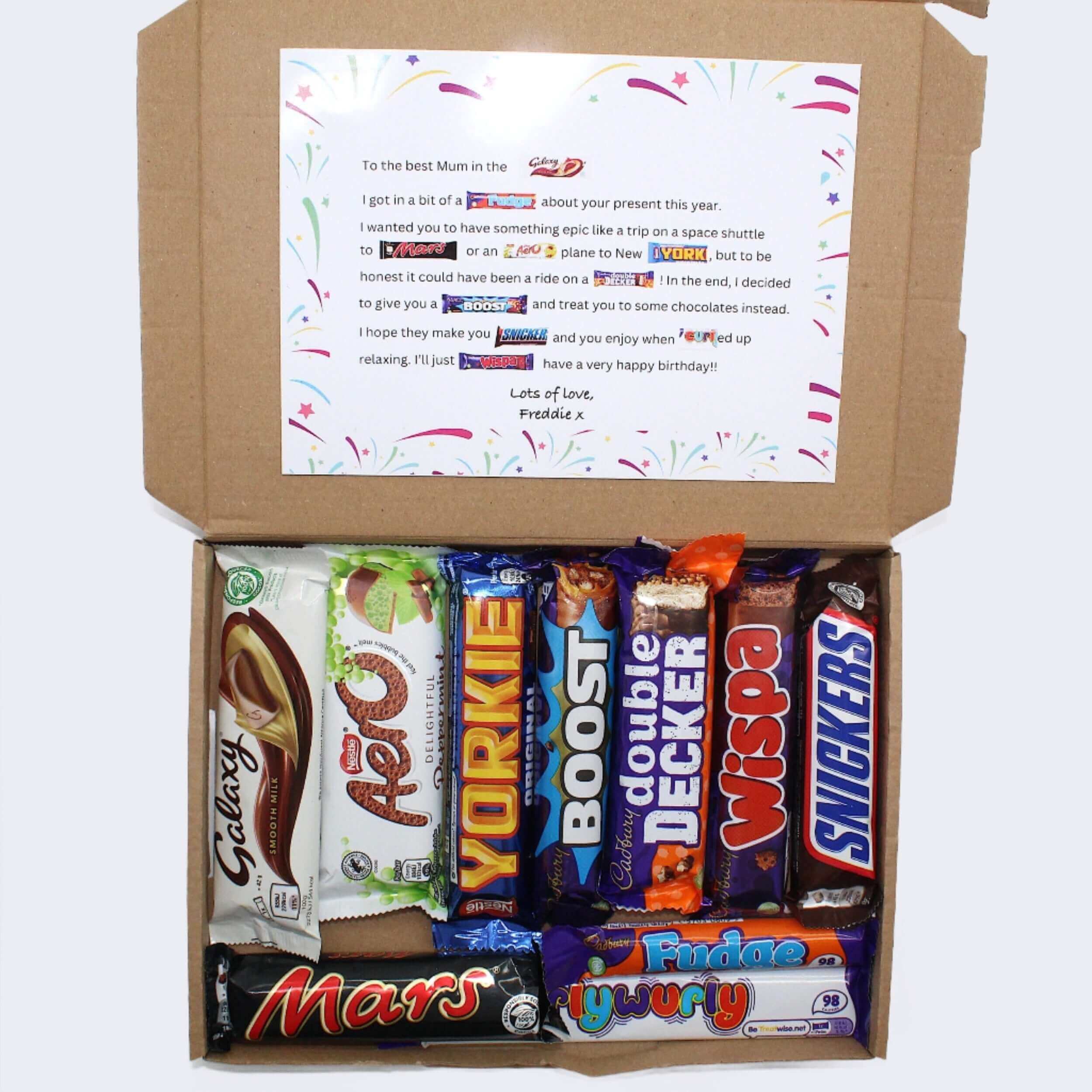 Chocolate Poem Gift For Mum Letter box Gift