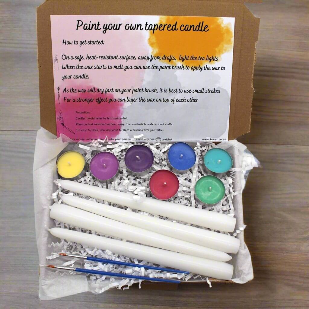 Paint your own candle with 7 tea lights 