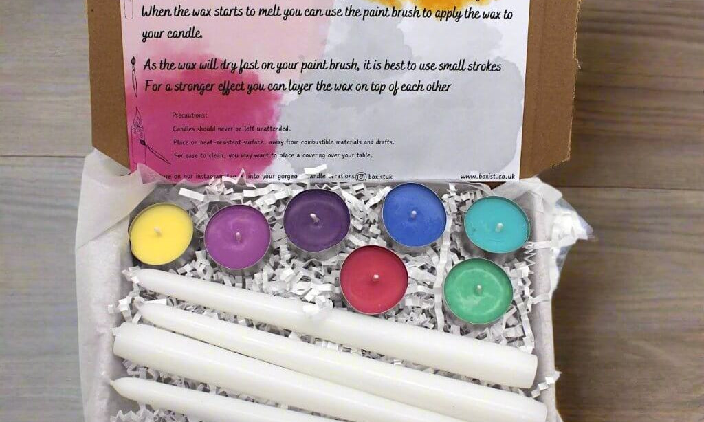 Paint your own candle with 7 tea lights 