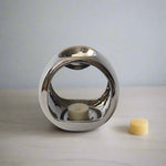 Porto Ceramic Chrome Wax Burner