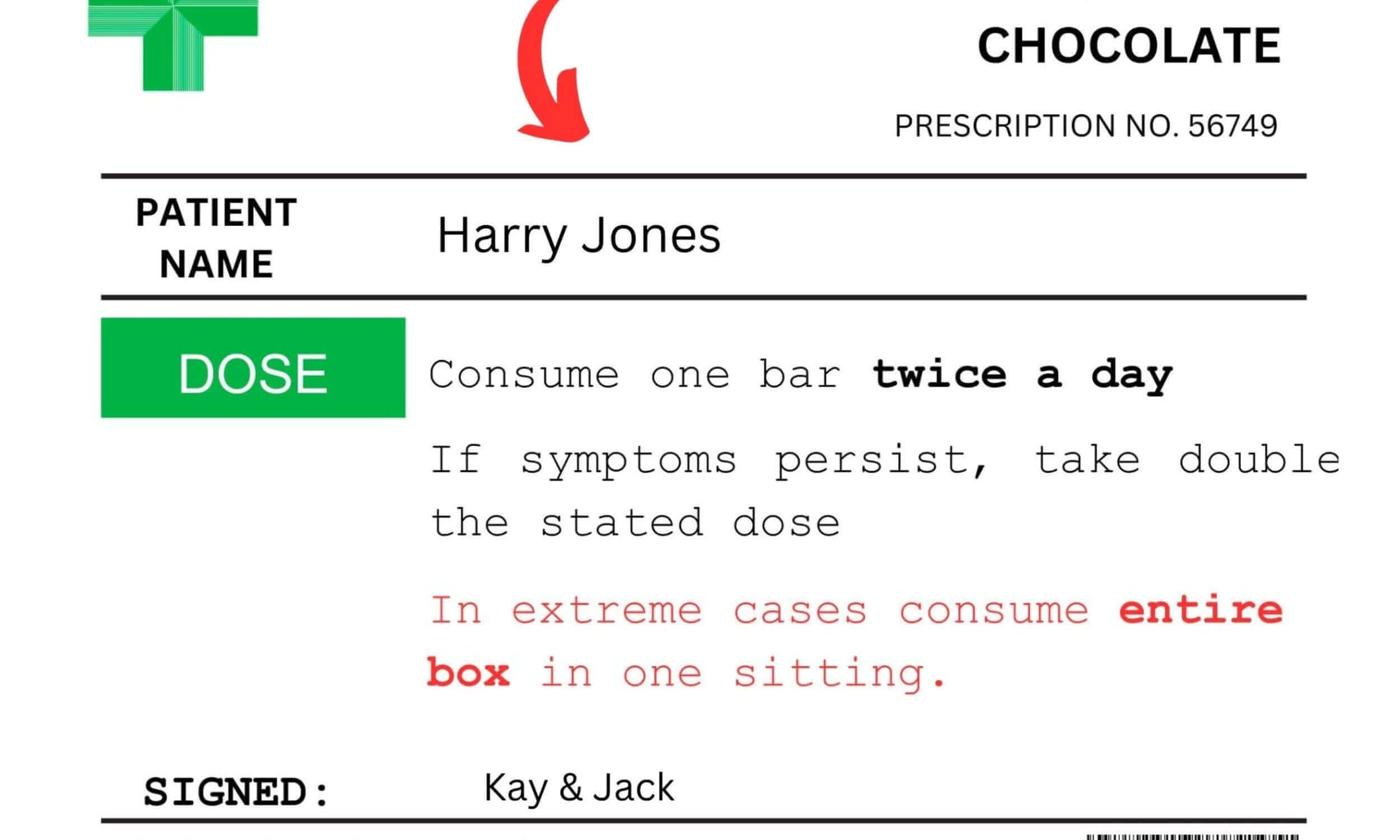 Personalised Prescription Novelty Chocolate Gift 