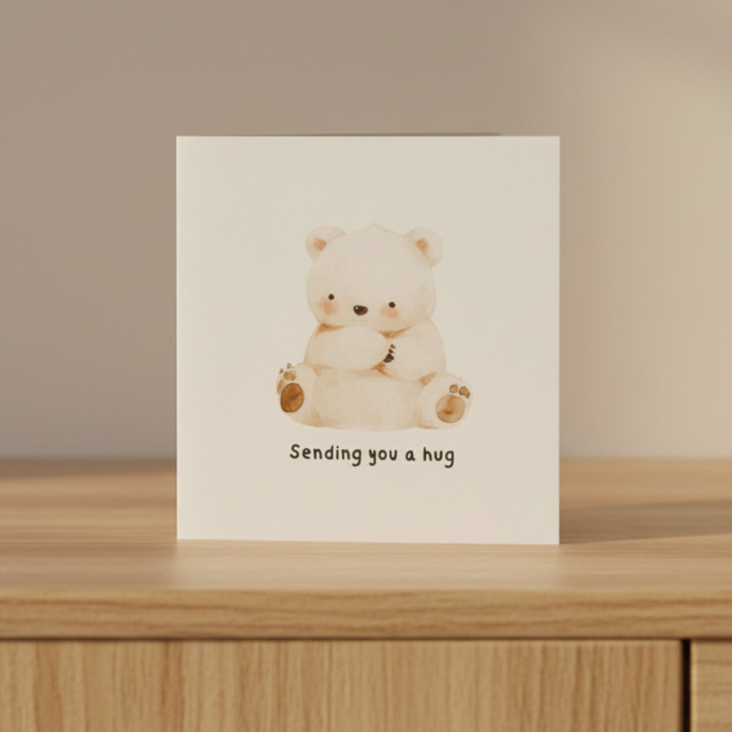 Sending you a hug card, 300gsm card. Blank inside for your own message 
