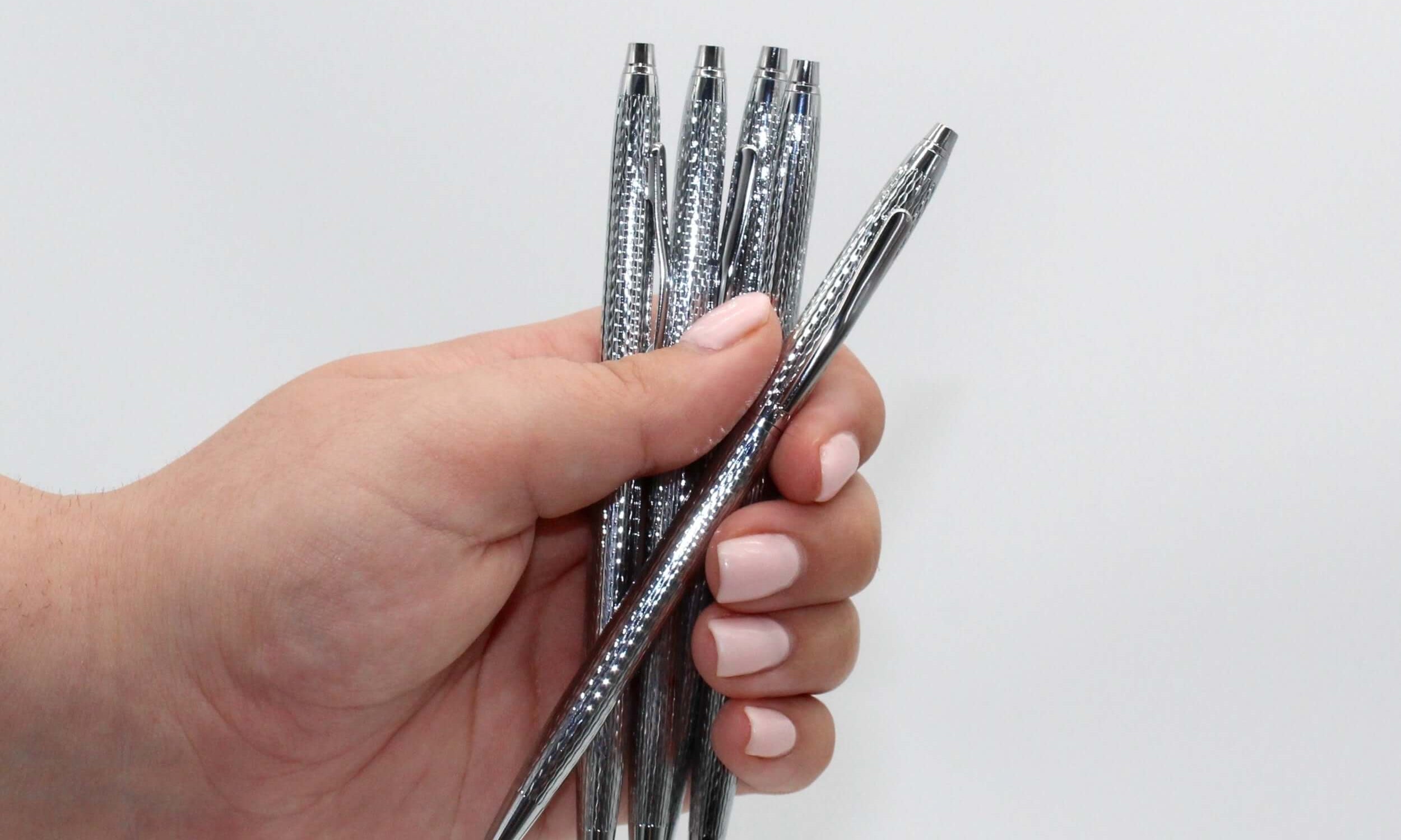 Silver Metal Slim Ballpoint Pen build your own gift box