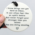 You're stronger than you think keepsake 