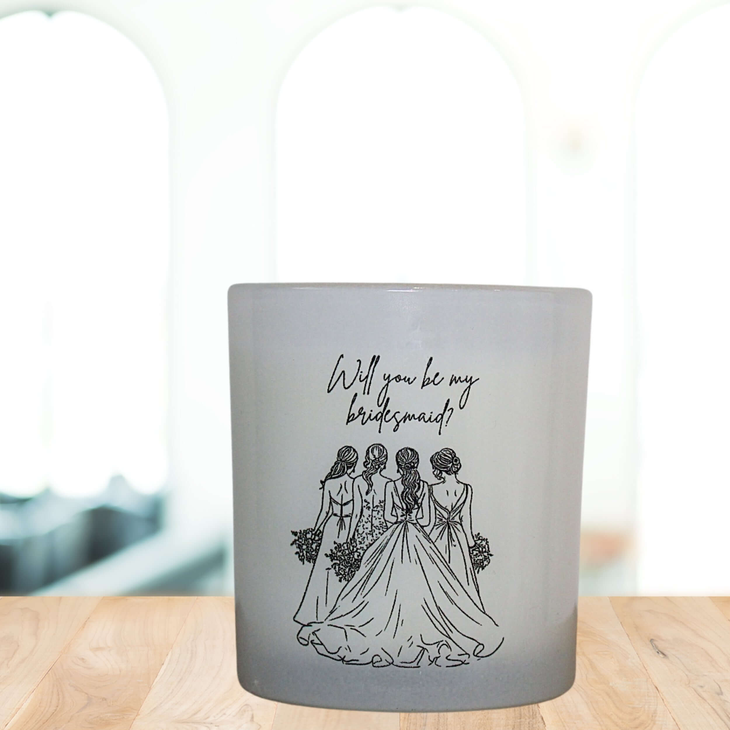 Will you be my bridesmaid candle 