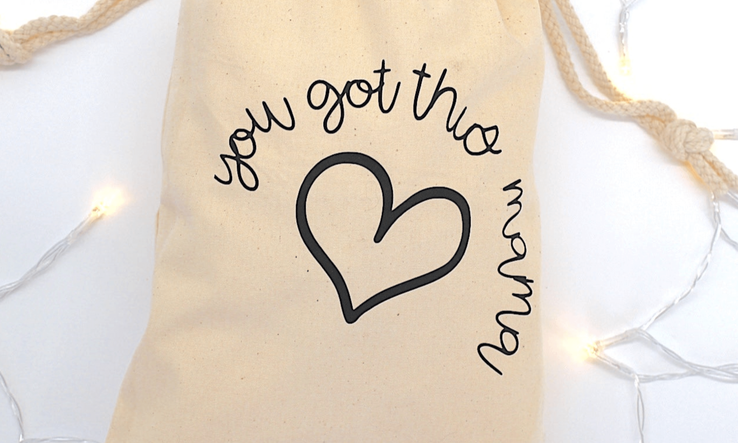 Draw string wash bag, 'You've got this mama"