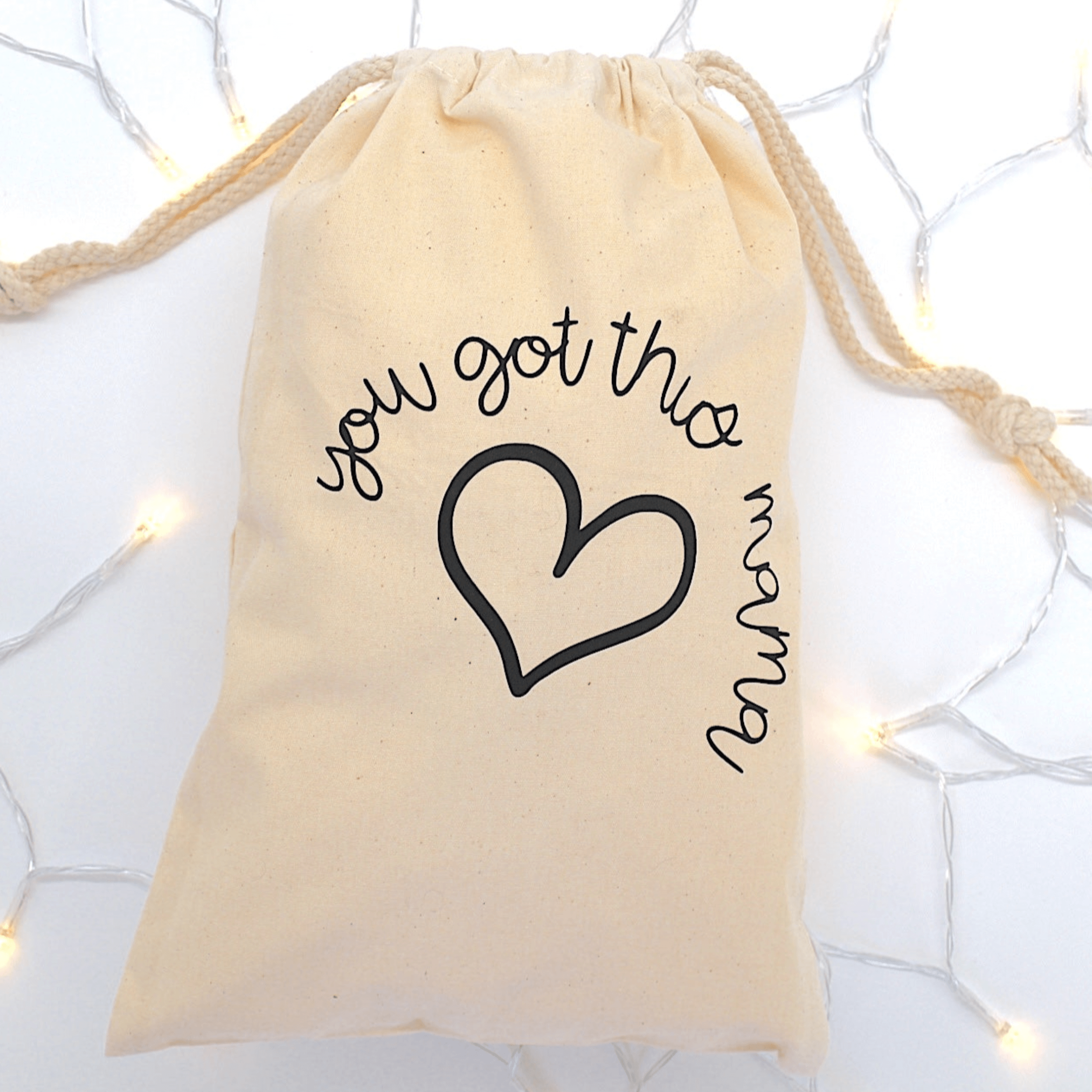 Draw string wash bag, 'You've got this mama"