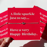 Sparkle Happy Birthday bracelet for her as part of the Sparkle birthday letterbox friendly gift 