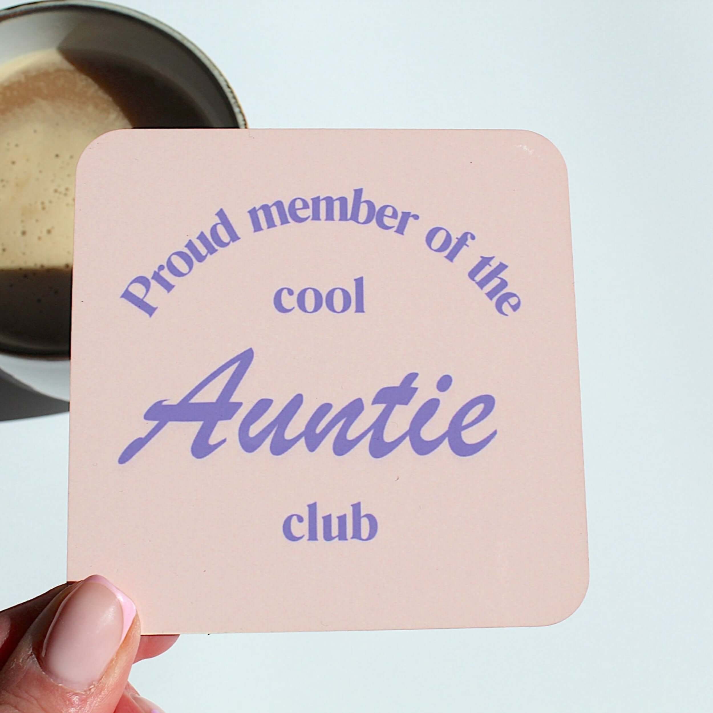Proud auntie coaster, build your own gift box for the perfect gift 