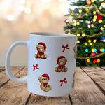 Christmas cute bear mug featuring charming bear design on a festive background.
